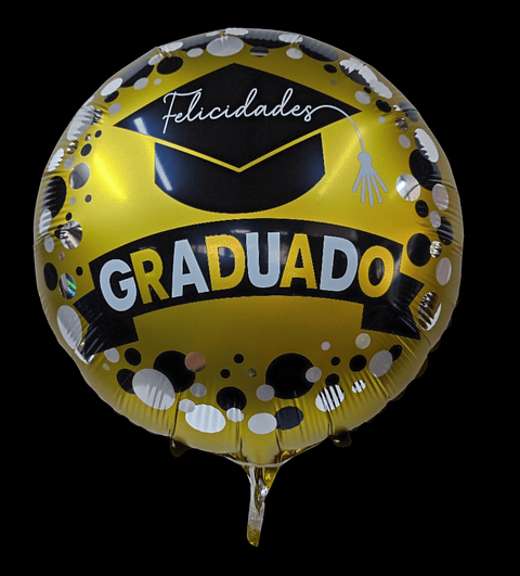 Globo metálico de graduación.