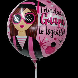 Globo graduación metálico 