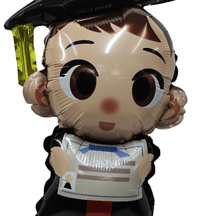 Globo metálico graduación mediano