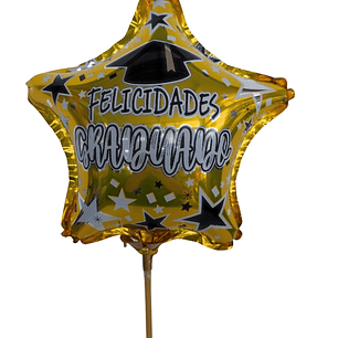 Globo metálico de graduación 