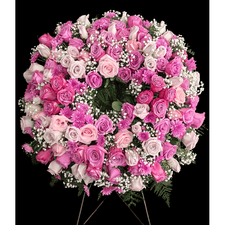 Corona pastel deluxe de 120 rosas  1