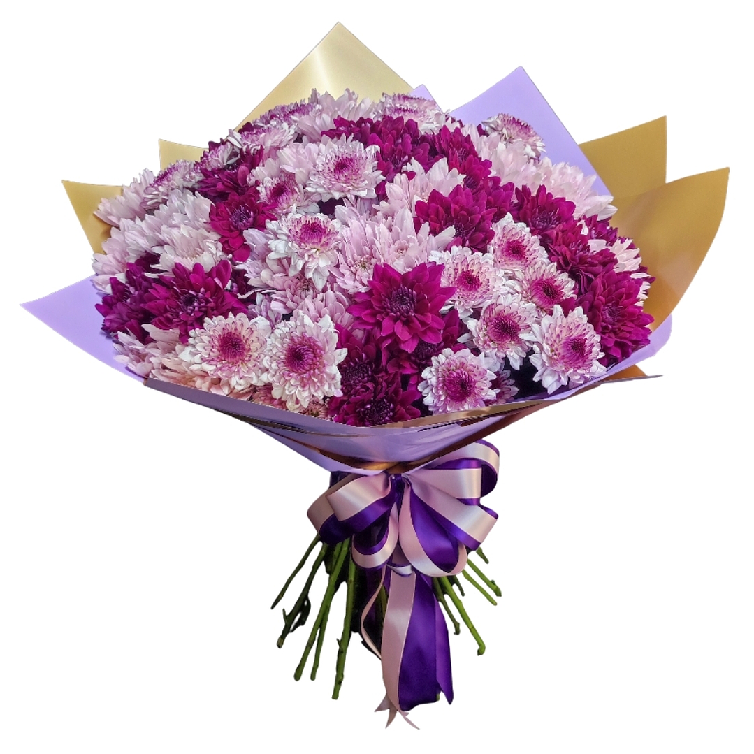  Bouquet crisantemos pink 1