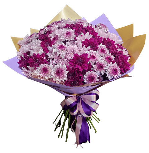  Bouquet crisantemos pink