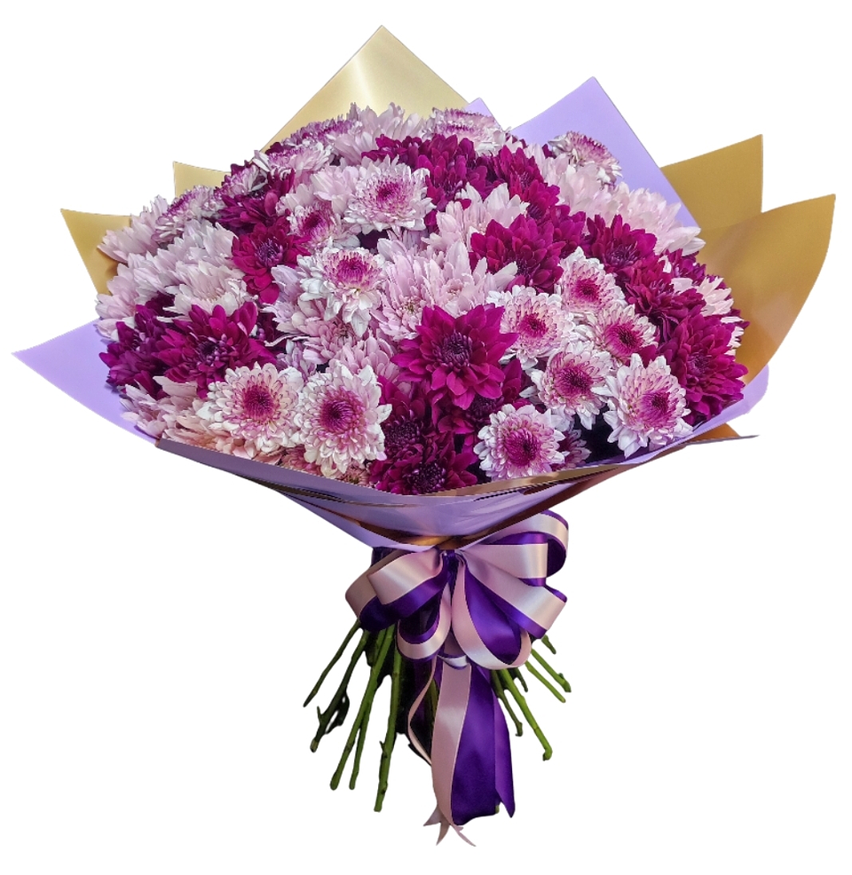  Bouquet crisantemos pink 1