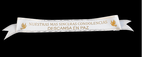 Cinta personalizada de condolencias 