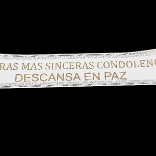Cinta personalizada de condolencias 