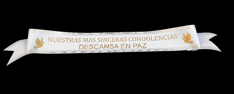 Cinta personalizada de condolencias  1