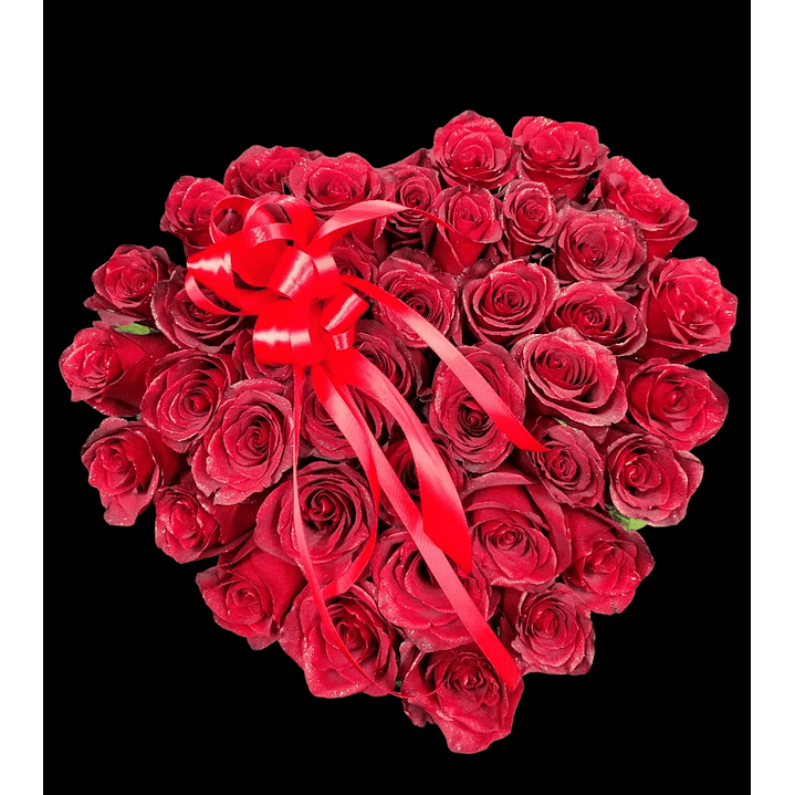 Corazón de rosas en base  1