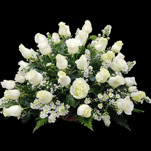 Cesta de 75 rosas blancas 