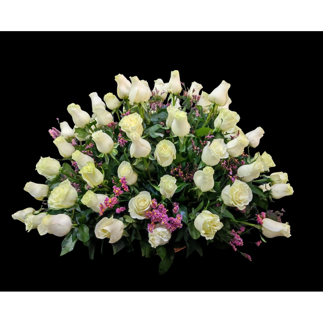 Cesta de 120 rosas blancas  1