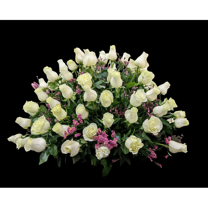 Cesta de 120 rosas blancas  1