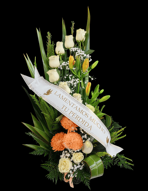 Espiral de condolencias blanco