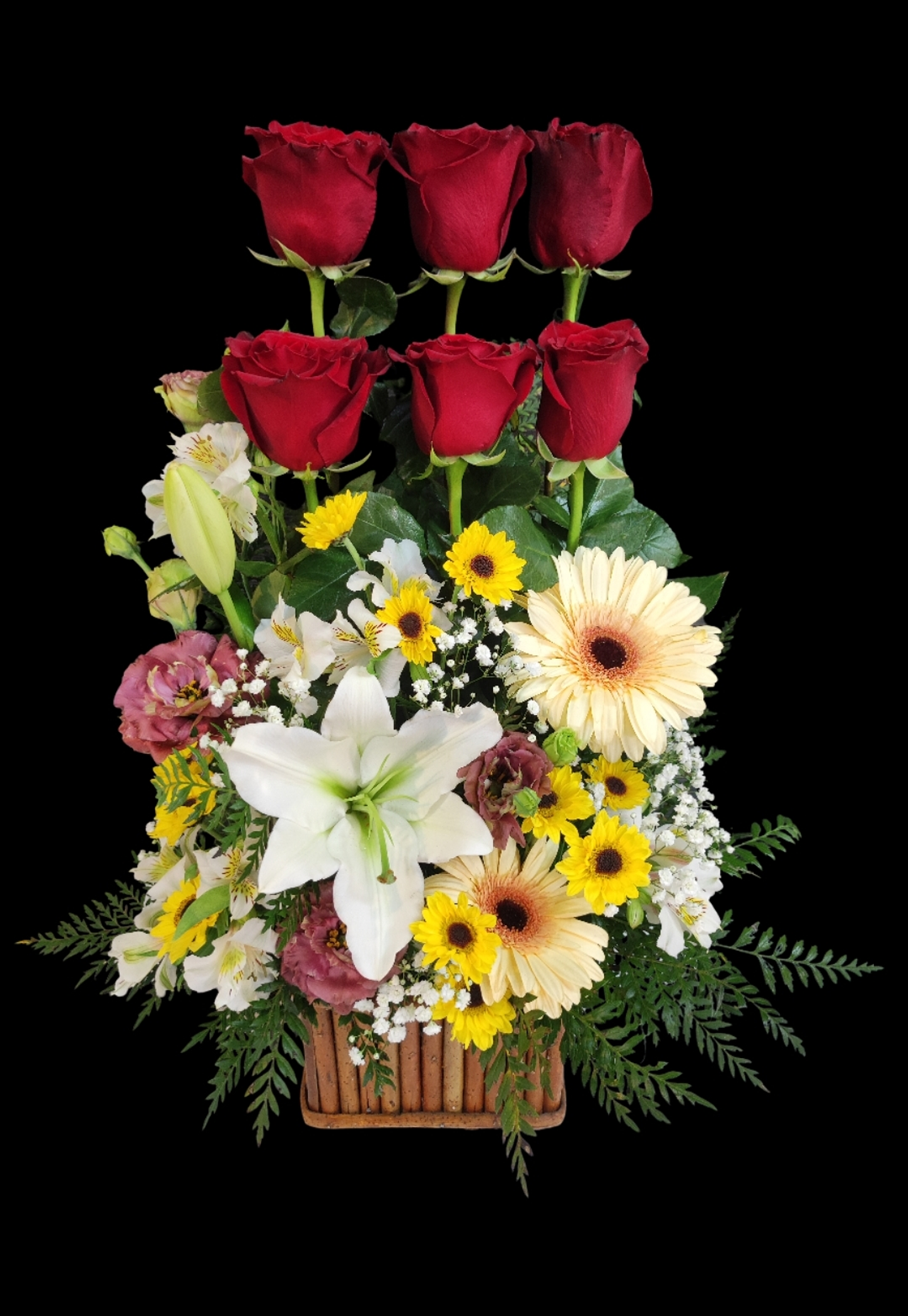 Paralelo de rosas rojas  1