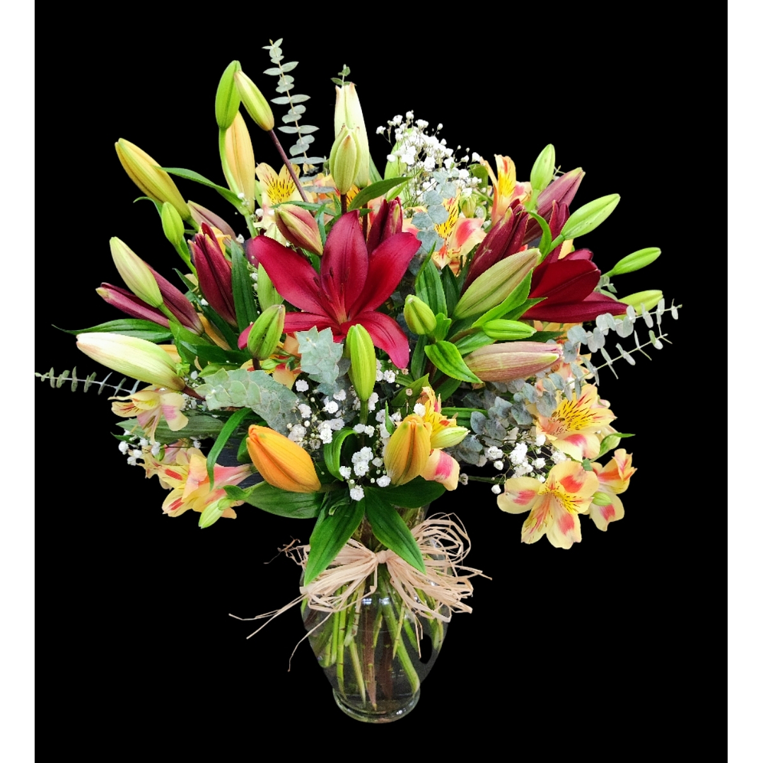 Florero mix liliums y alstroemerias  1