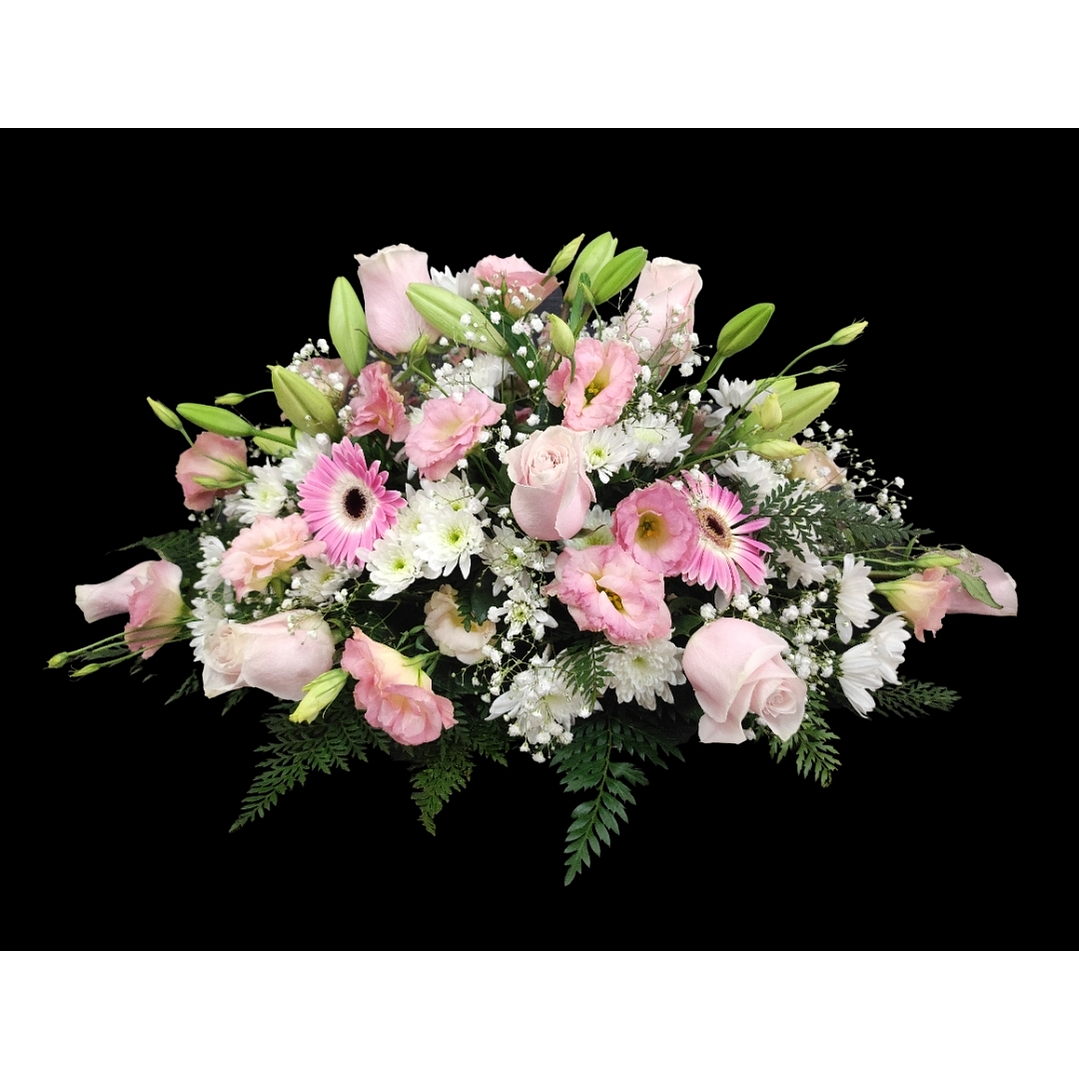 Cojín de condolencias pastel rosa  1