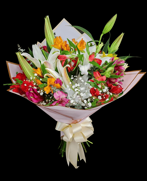Ramo de liliums y alstroemerias mix