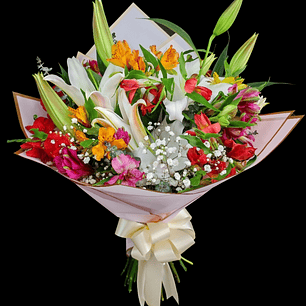 Ramo de liliums y alstroemerias mix