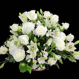 Cesta blanca mediana 