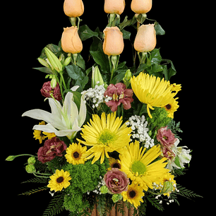 Paralelo damasco en base de palitos