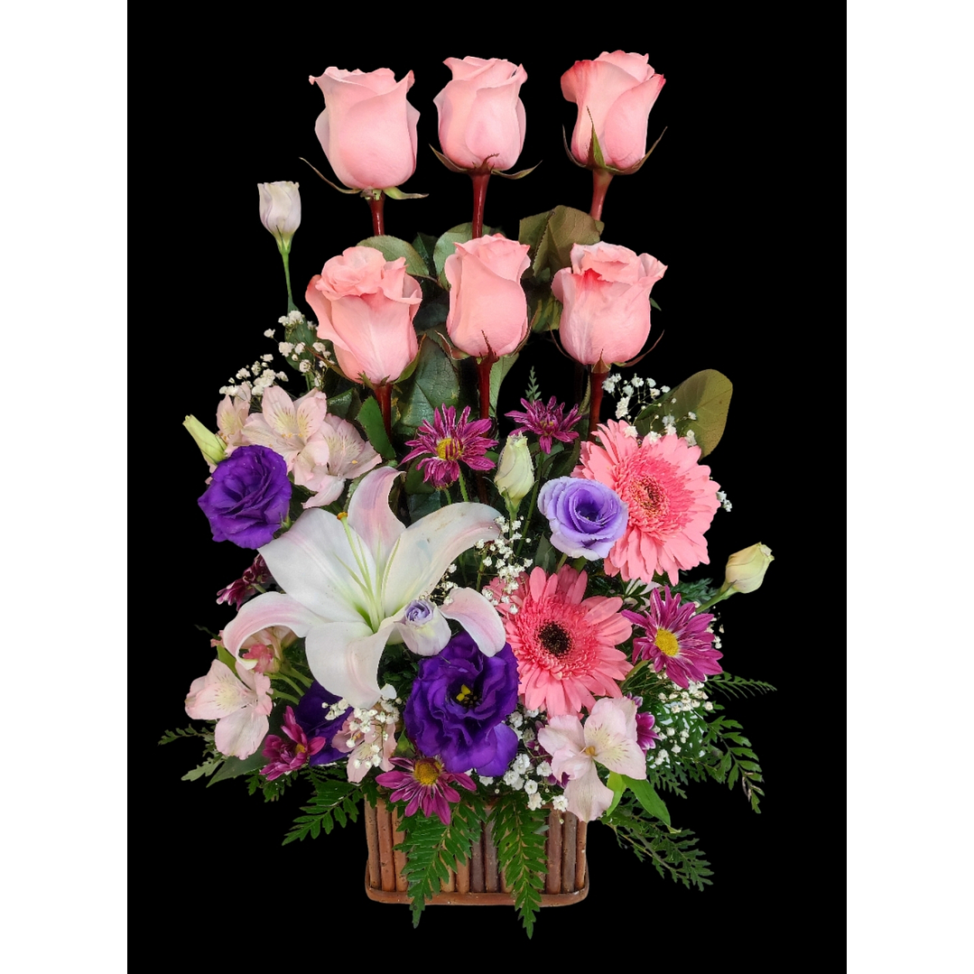 Paralelo en rosas rosadas rústico  1