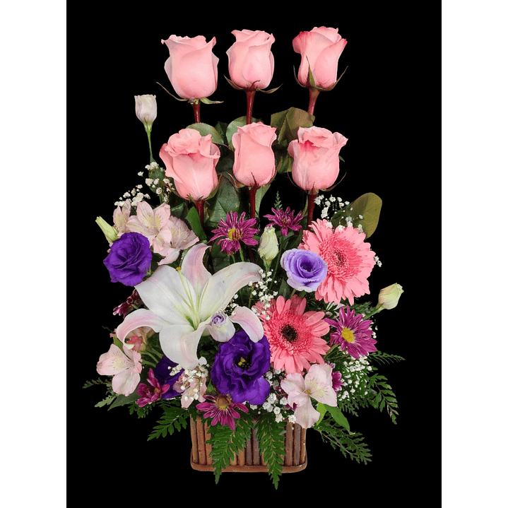 Paralelo en rosas rosadas rústico  1