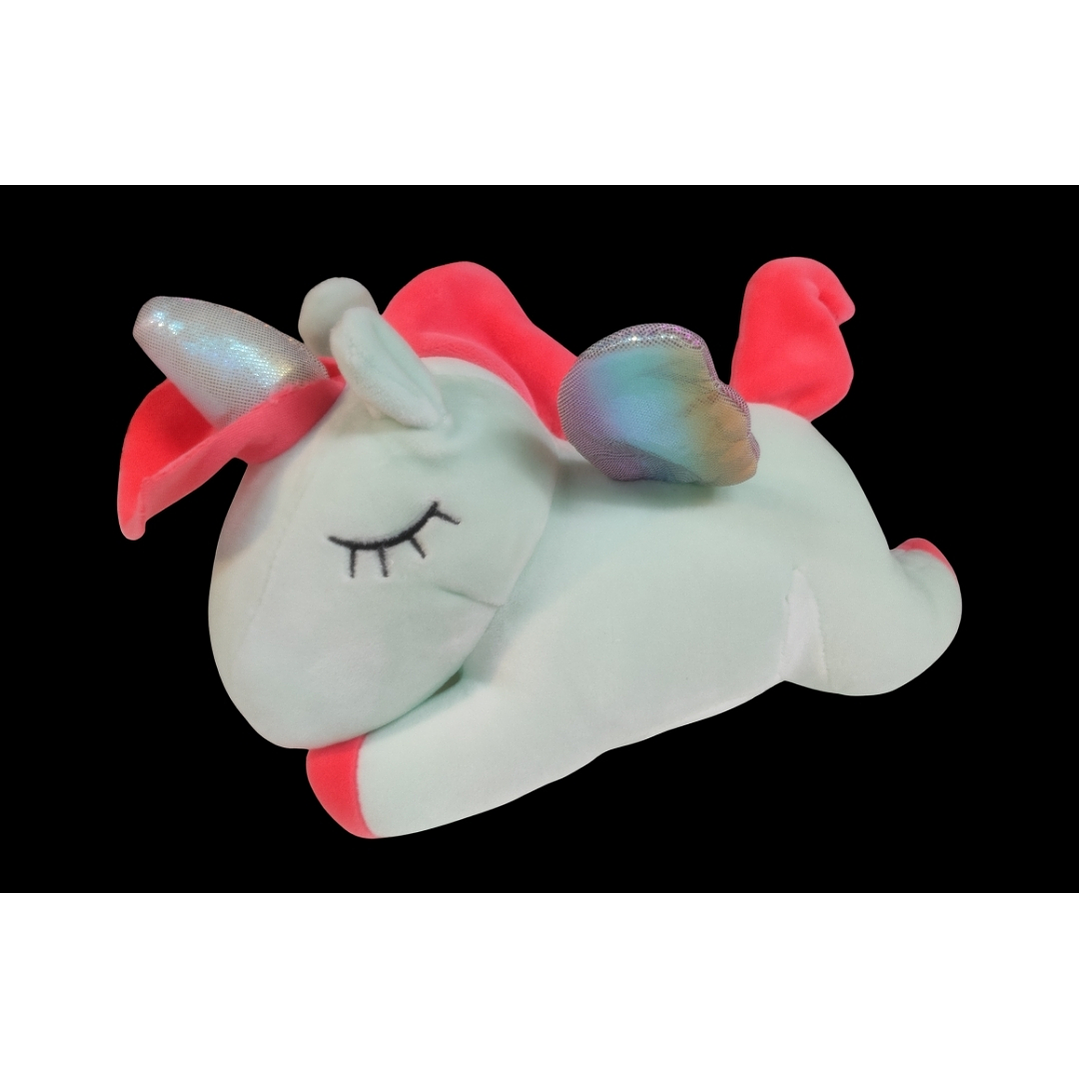 Unicornio de peluche celeste 1
