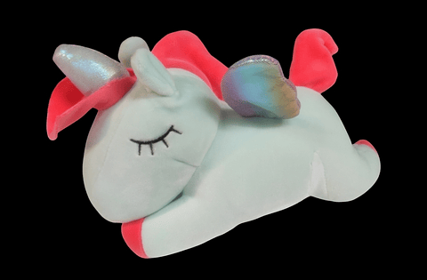 Unicornio de peluche celeste