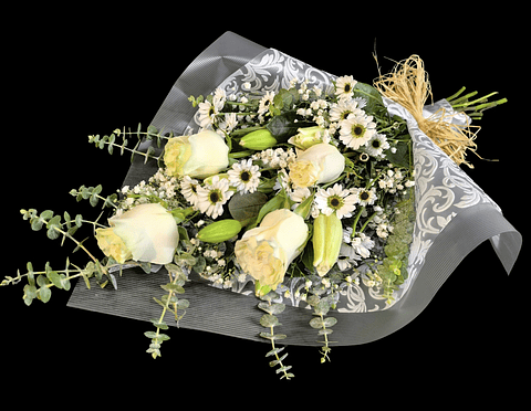 Ramo mix blanco de condolencias 