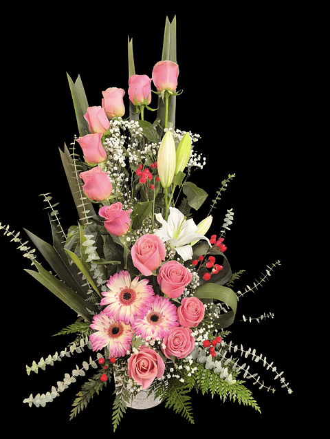 Espiral de rosas rosadas 