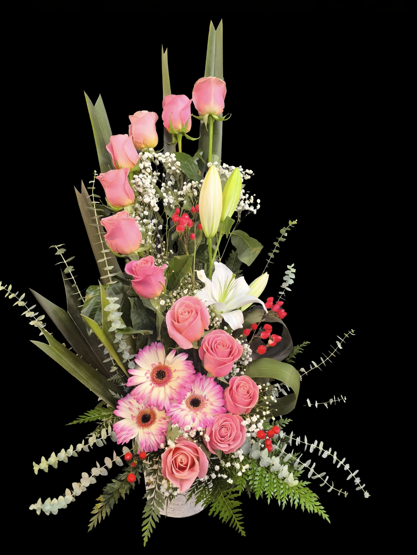 Espiral de rosas rosadas  1