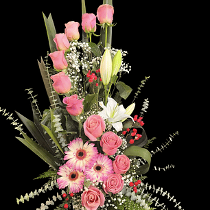 Espiral de rosas rosadas 