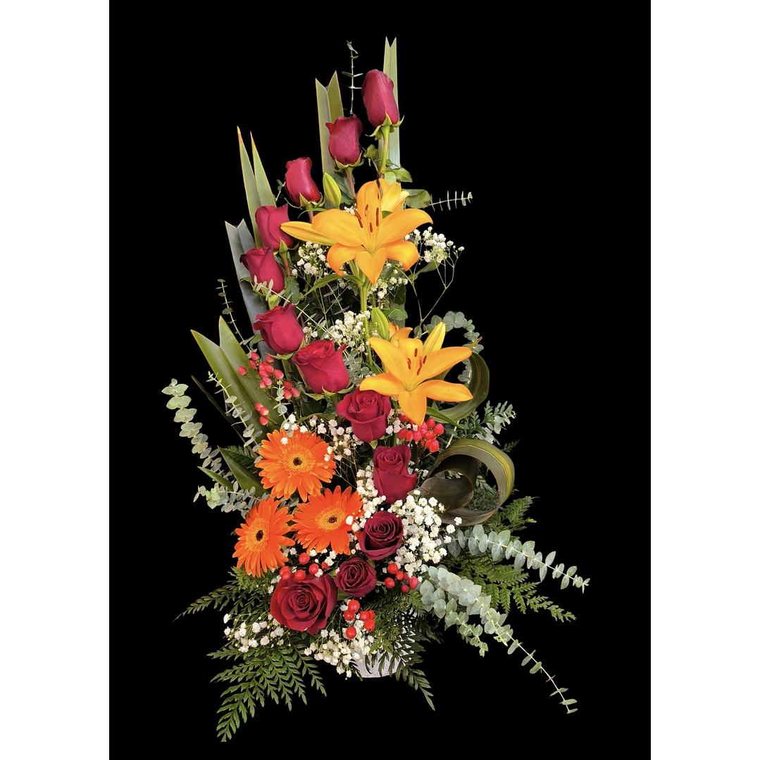 Espiral de rosas rojas  1