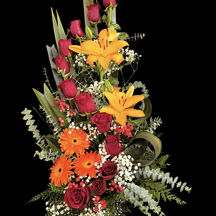 Espiral de rosas rojas 