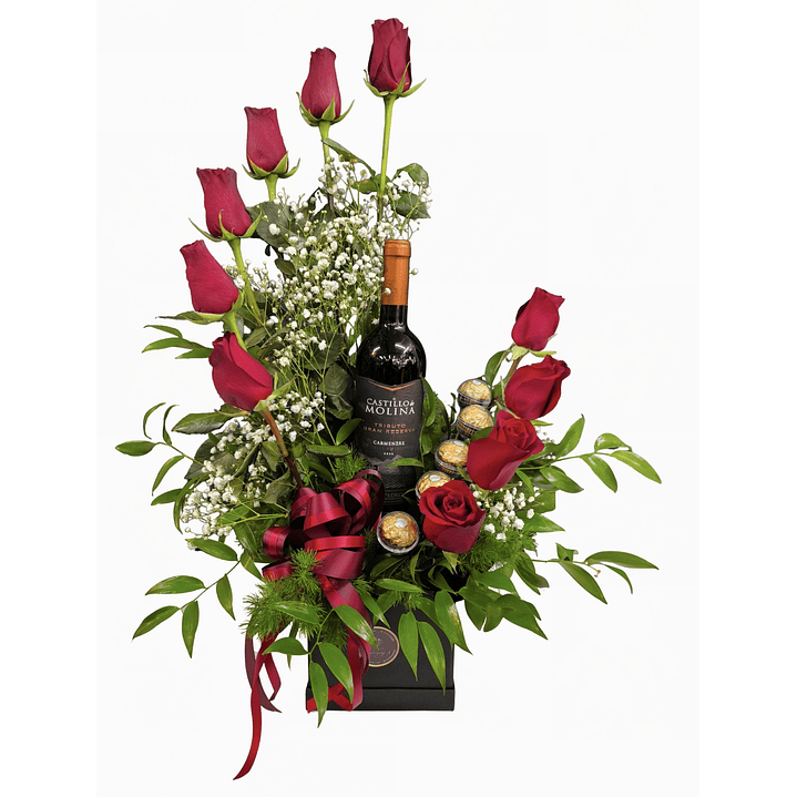 Medialuna de rosas y bombones  1