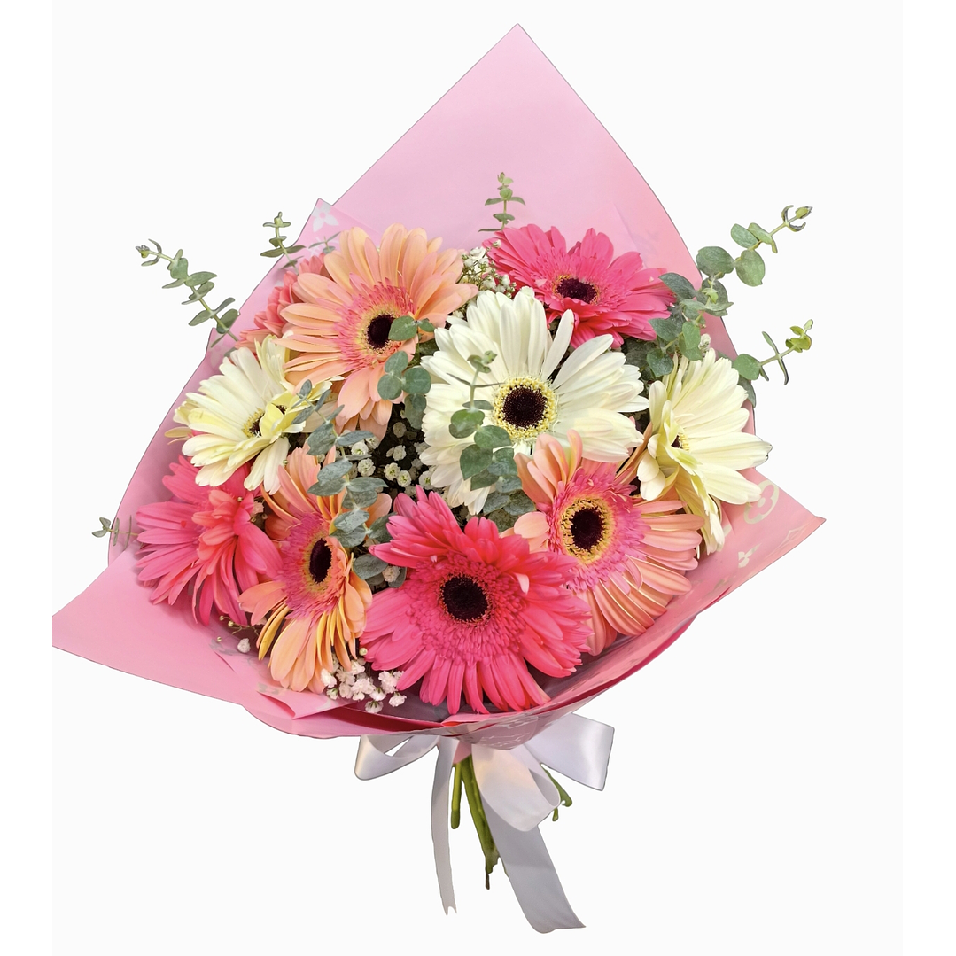 Ramo de gerberas pastel  1