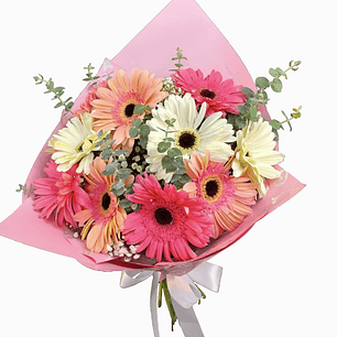 Ramo de gerberas pastel 