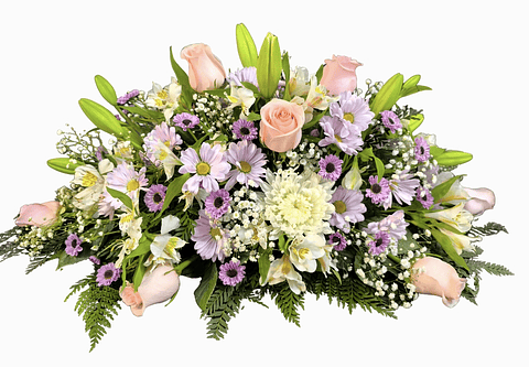 Cojín rosado de condolencias 