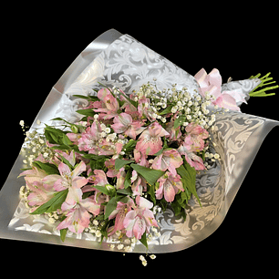 Ramo de 15 alstroemerias rosadas 