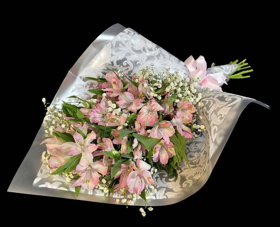 Ramo de 15 alstroemerias rosadas  1