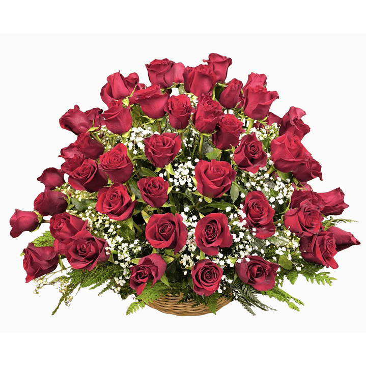 Gran cesta de 100 rosas rojas  1