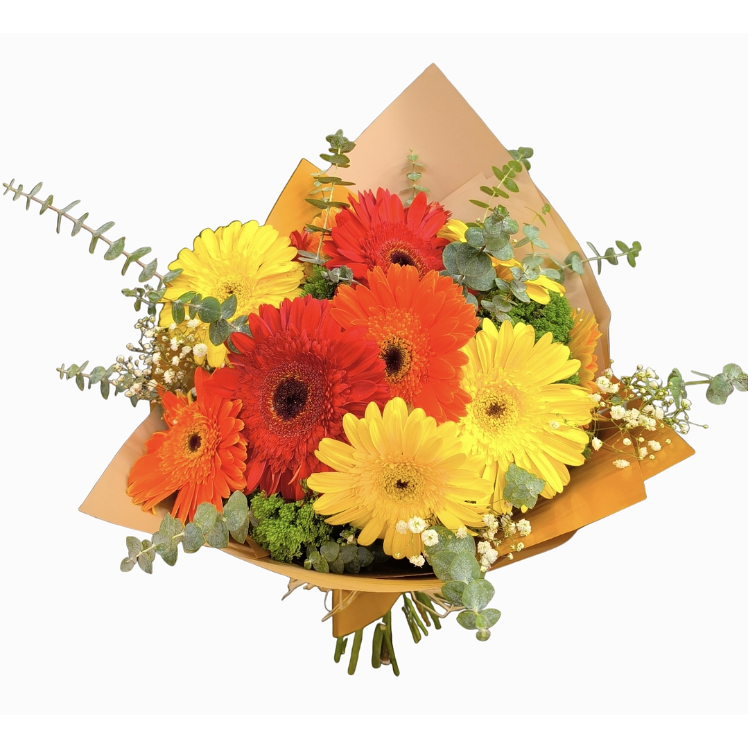 Ramo de gerberas fire colors 1