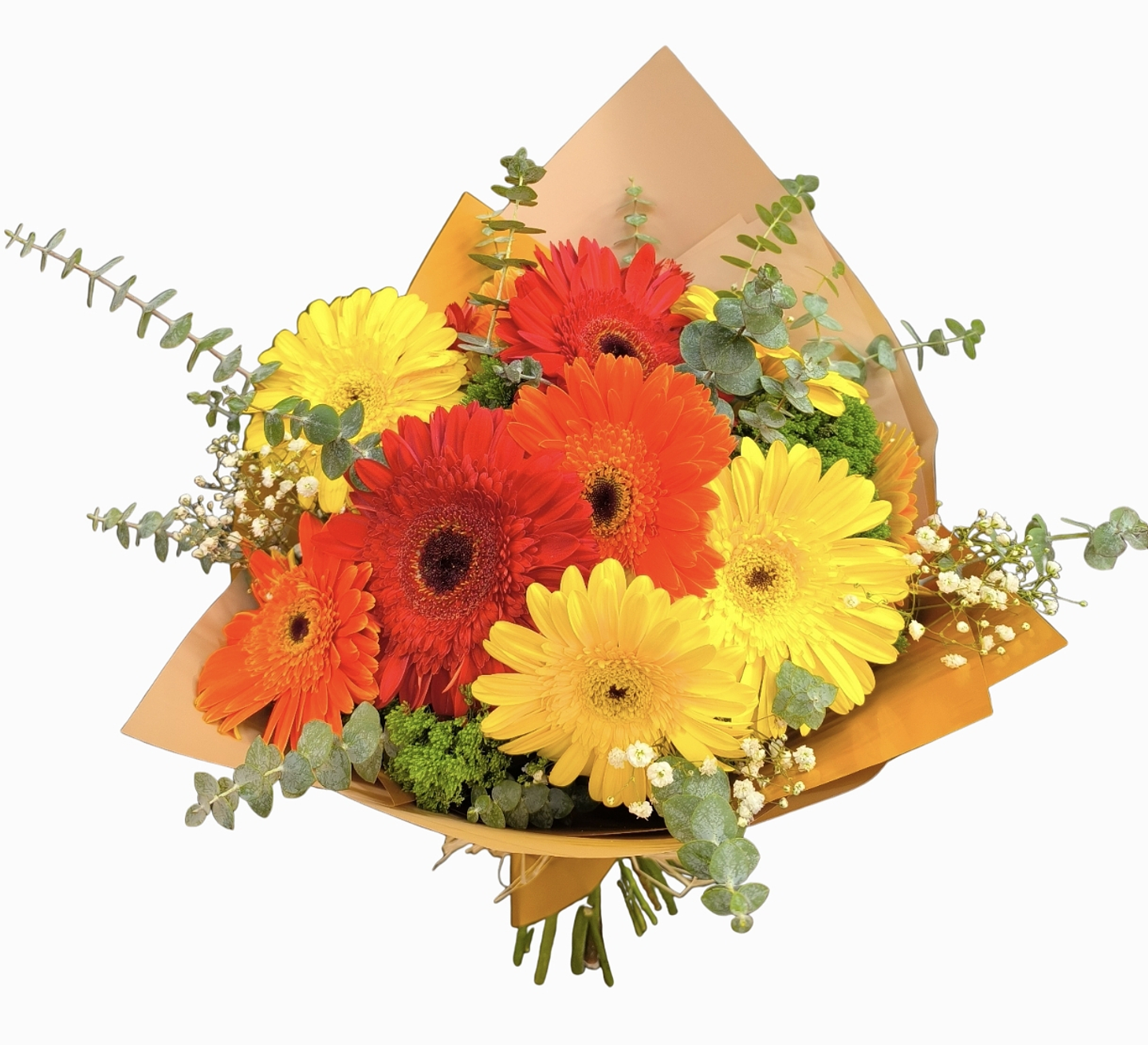 Ramo de gerberas fire colors 1