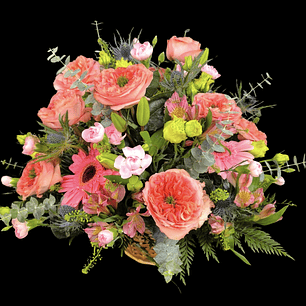 Garden roses basket