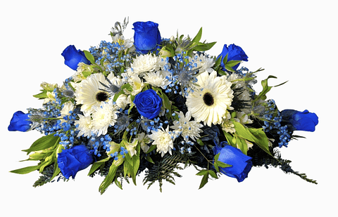 Cojín de condolencias azul