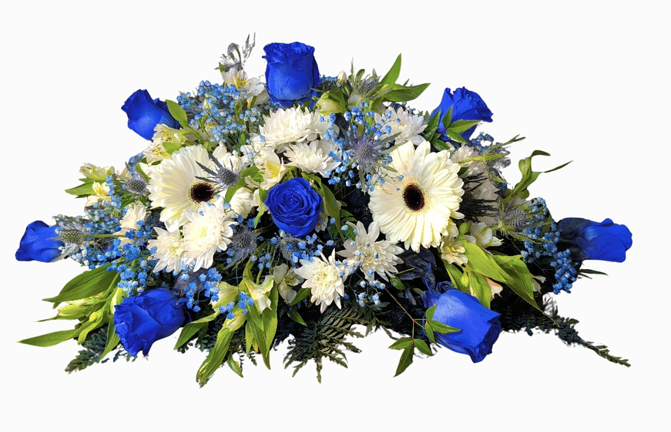 Cojín de condolencias azul 1