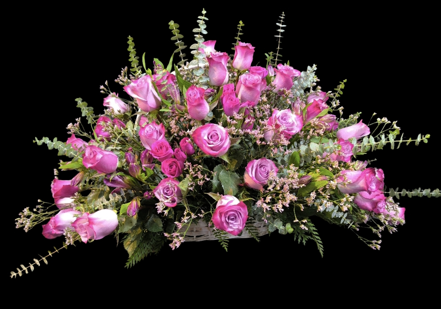 Gran cesta ovalada lila  1