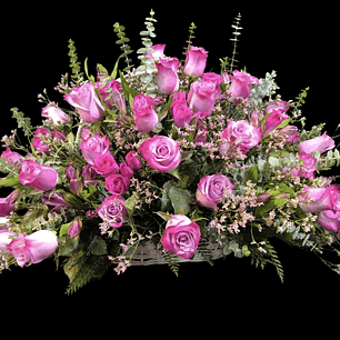 Gran cesta ovalada lila 