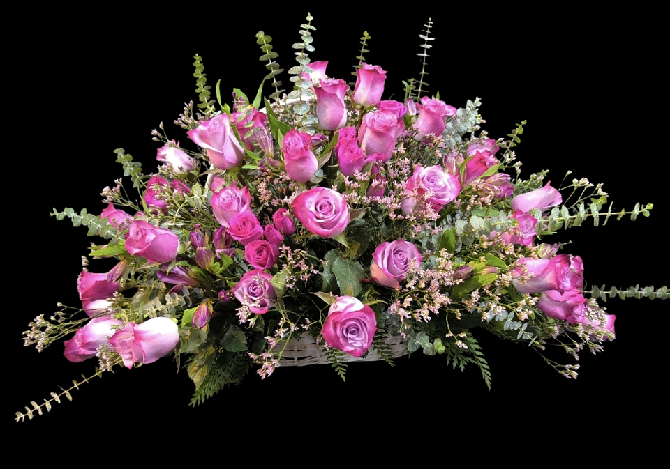 Gran cesta ovalada lila  1