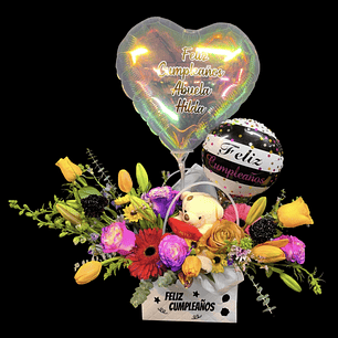 Cartera cumpleaños y globo personalizado 