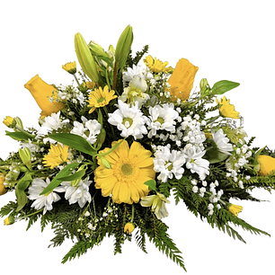 Mini cojín de condolencias amarillo